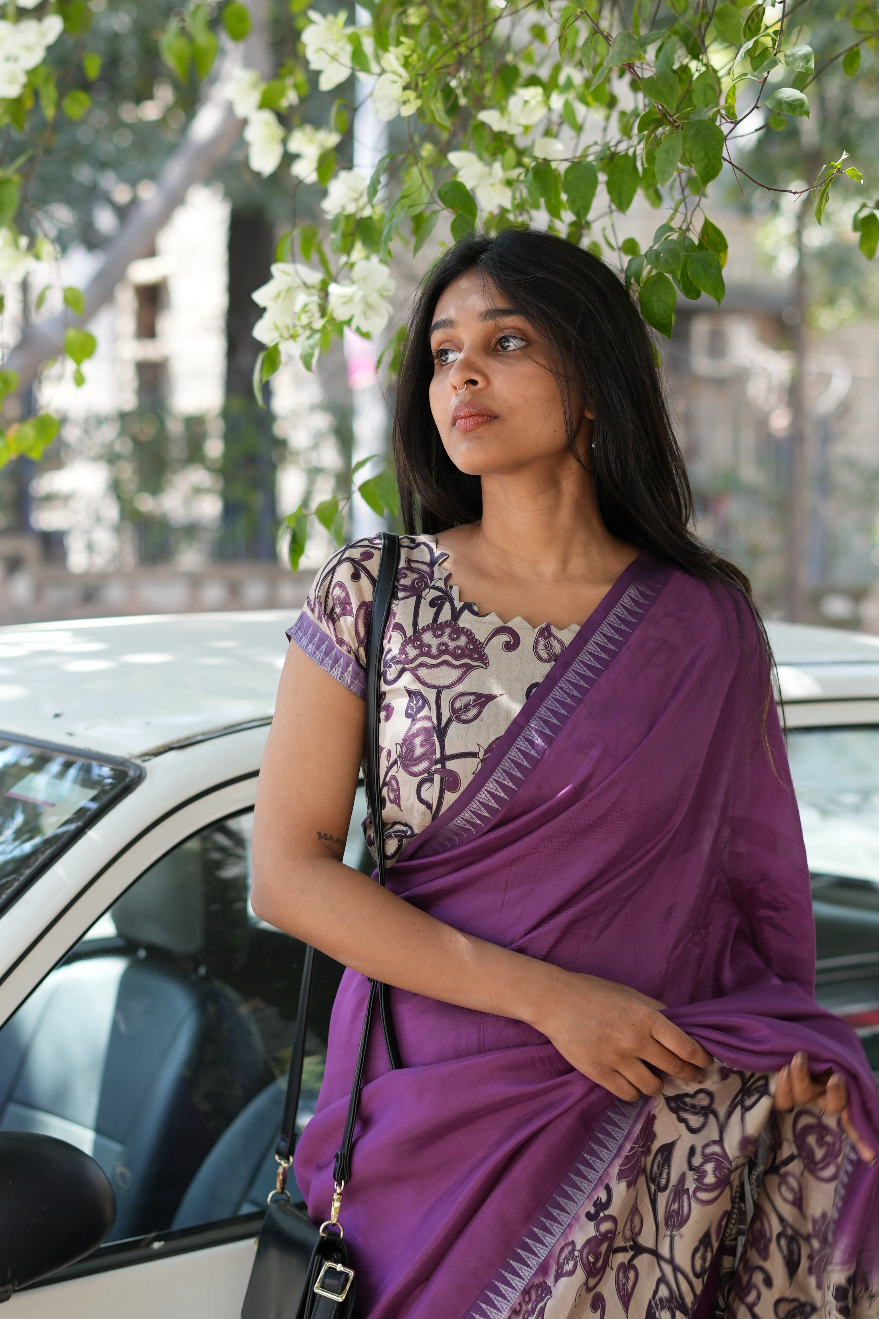 THARANA-Pen kalamkari silk saree - Image 3