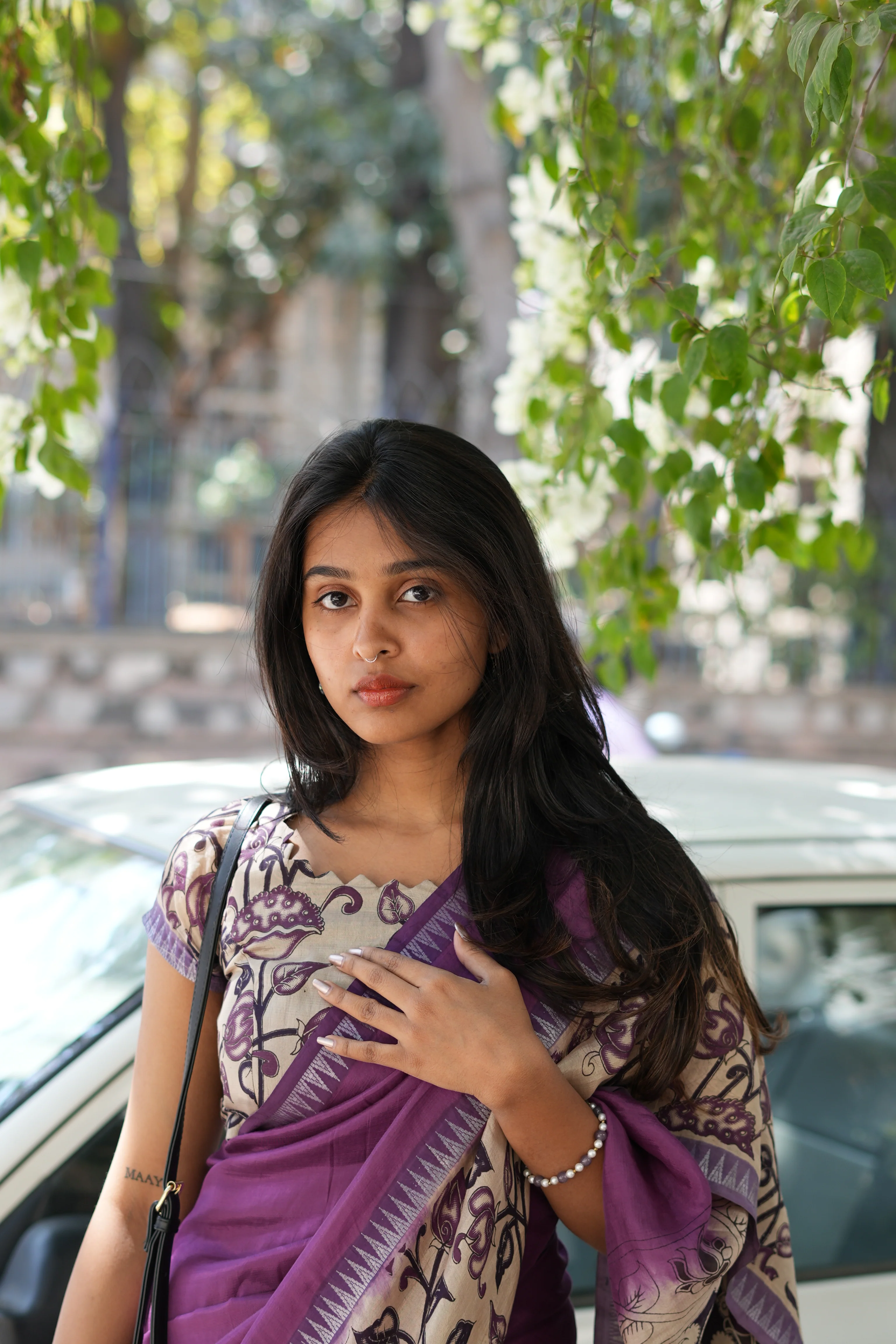 THARANA-Pen kalamkari silk saree - Image 4